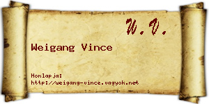Weigang Vince névjegykártya